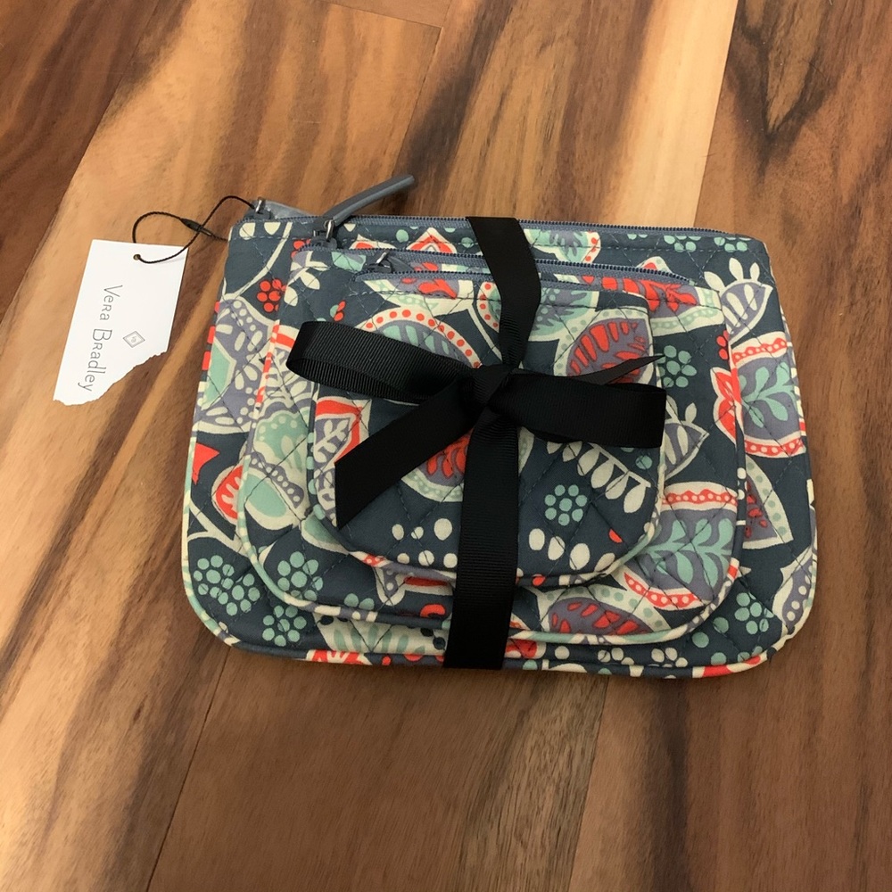 Vera Bradley Trio Cosmetic Bag Bundle